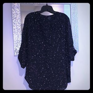 Torrid black with purple georgette blouse